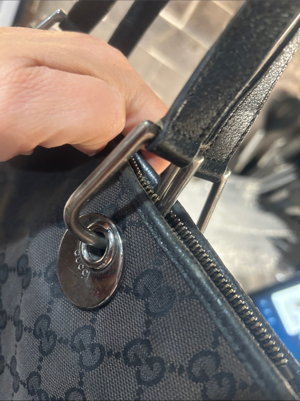 Gucci Tom Ford Era Eclipse GG Monogram Tote Bag with gunmetal hardware - Picture 7 of 11